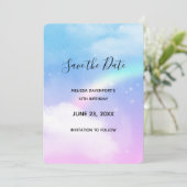 Magical Pastel Save The Date (Stehend Vorderseite)