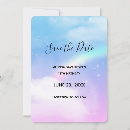 Magical Pastel Save The Date (Vorderseite)