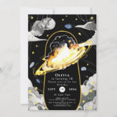 Magical Pastel Space Geburtstag Einladung (Vorderseite)