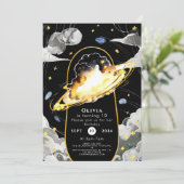 Magical Pastel Space Geburtstag Einladung (Stehend Vorderseite)