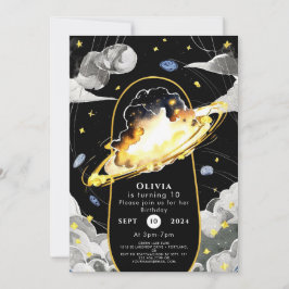 Magical Pastel Space Geburtstag Einladung