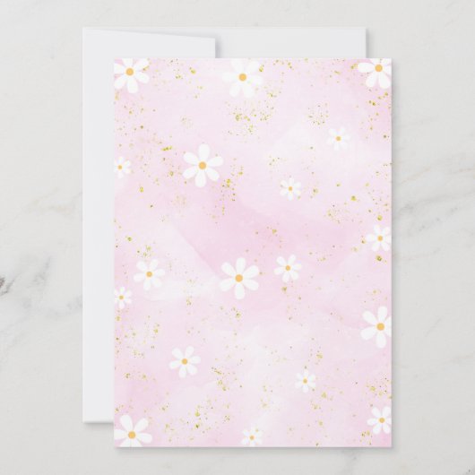 Magical Pastel Unicorn Rainbow Birthday Einladung (Rückseite)