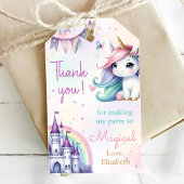 Magical Pastel Unicorn Rainbow Birthday Geschenkanhänger