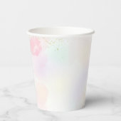 Magical Pastel Unicorn Rainbow Birthday Pappbecher (Rückseite)