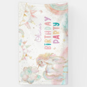Magical Pastel Unicorn Rainbow Birthday Party Banner (Vertikal)