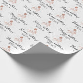 Magical Pastel Unicorn Rainbow Birthday Party Geschenkpapier (Ecke)