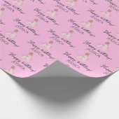 Magical Pastel Unicorn Rainbow Birthday Party Geschenkpapier (Ecke)