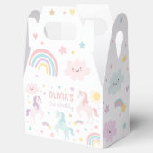 Magical Pastel Unicorn Rainbow Birthday Party Geschenkschachtel (Geöffnet)