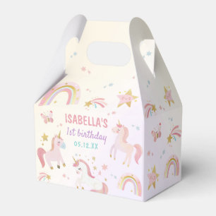 Magical Pastel Unicorn Rainbow Birthday Party Geschenkschachtel