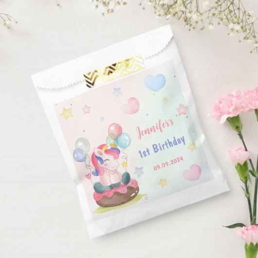 Magical Pastel Unicorn Rainbow Birthday Party Geschenktütchen (Versiegelt)