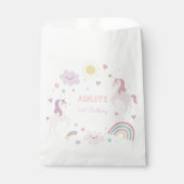 Magical Pastel Unicorn Rainbow Birthday Party Geschenktütchen (Vorderseite)
