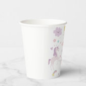 Magical Pastel Unicorn Rainbow Birthday Party Pappbecher (Rechts)