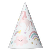 Magical Pastel Unicorn Rainbow Birthday Party Partyhütchen (Vorderseite)