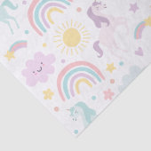 Magical Pastel Unicorn Rainbow Birthday Party Seidenpapier (Detail)