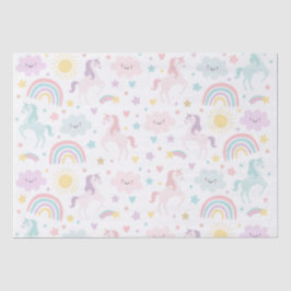 Magical Pastel Unicorn Rainbow Birthday Party Seidenpapier