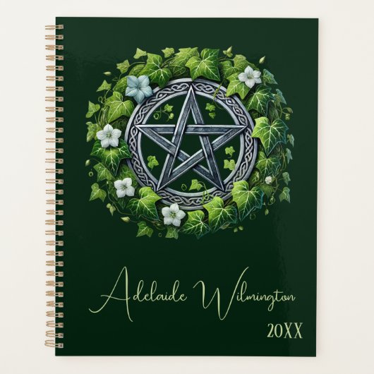 Magical Pentagram Green Ivy Planer (Vorderseite)