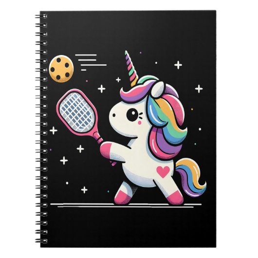 Magical Pickleball Unicorn - Funny Fantasy Player Notizblock (Vorderseite)