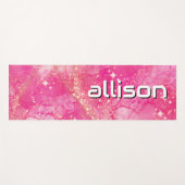 Magical pink background name Personalized Yogamatte (Vorderseite (Horizontal))