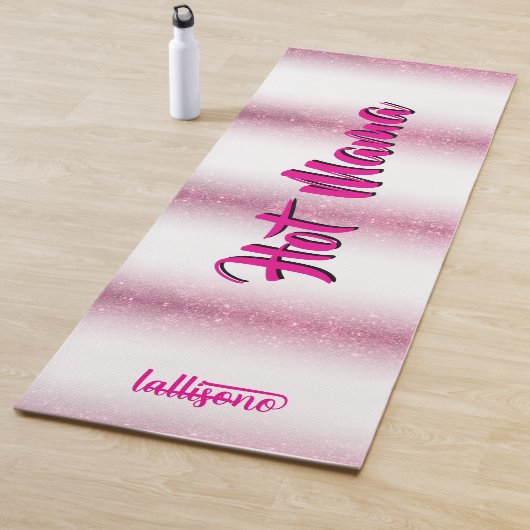 Magical pink background name Personalized Yogamatte (Beispiel)