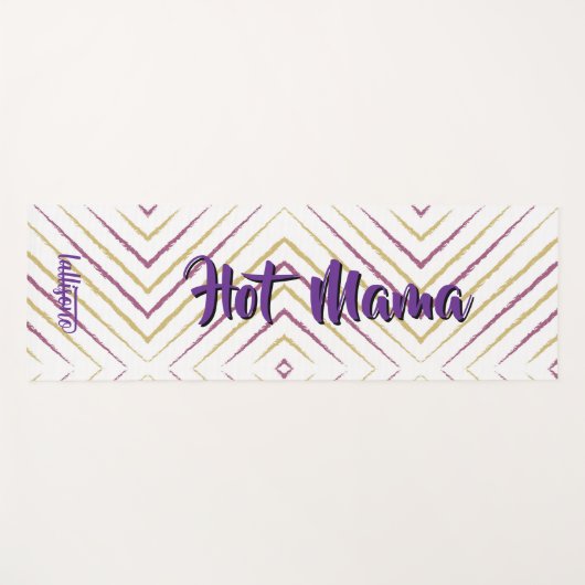 Magical pink background name Personalized  Yogamatte (Vorderseite (Horizontal))