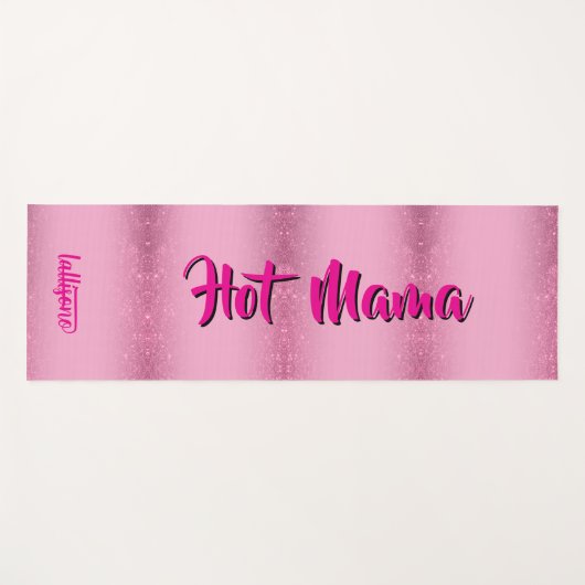 Magical pink background name Personalized Yogamatte (Vorderseite (Horizontal))