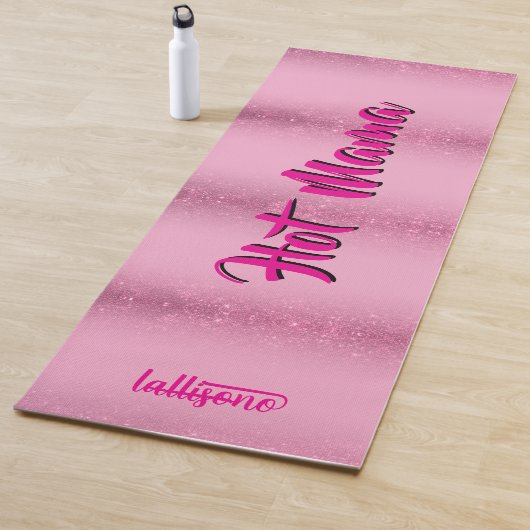 Magical pink background name Personalized Yogamatte (Beispiel)