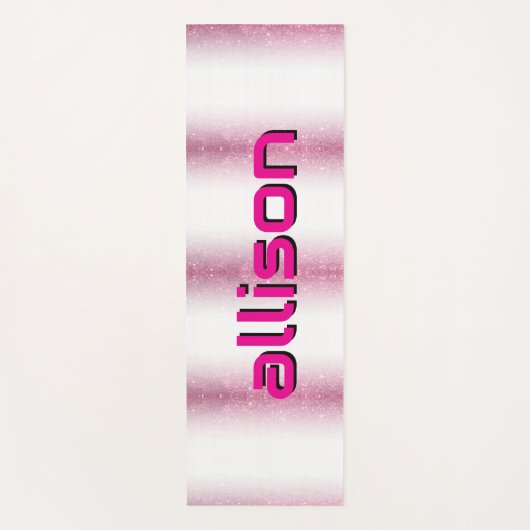 Magical pink background name Personalized  Yogamatte (Vorderseite)