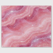 Magical Pink Galaxy Sparkle & Marble Texture Geschenkpapier (Flach)
