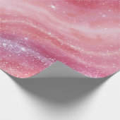 Magical Pink Galaxy Sparkle & Marble Texture Geschenkpapier (Ecke)