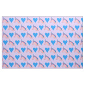 Magical Pink Lila Blue Heart Unicorn Märchen Stoff (Fat Quarter (45,7 x 55,9 cm))