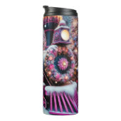 Magical Pink Purple Christmas Train Wonderland Thermosbecher (Nach rechts gedreht)