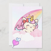 Magical Pink Unicorn Birthday Card for Girls Dankeskarte (Rückseite)
