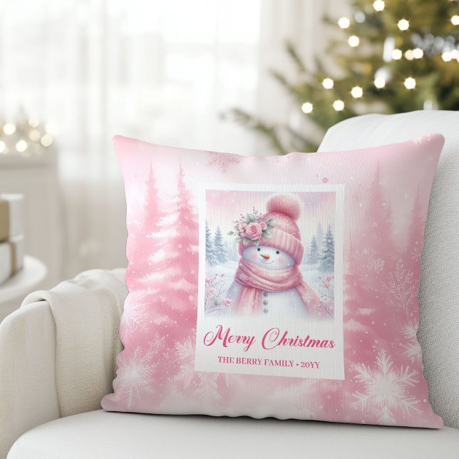 Magical Pinkmas Winter Forest Kids Room Pillow Kissen (Magical Pinkmas Winter Forest Kids Room Pillow)