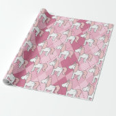 Magical Plaid Pink Unicorn Christmas Geschenkpapier (Ungerollt)