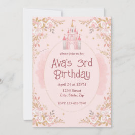 Magical Princess Birthday Invitation | Watercolor Einladung