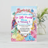 Magical Princess Theme Birthday Invite Einladung (Stehend Vorderseite)