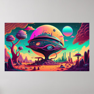 Magical Psychedelic Space Poster
