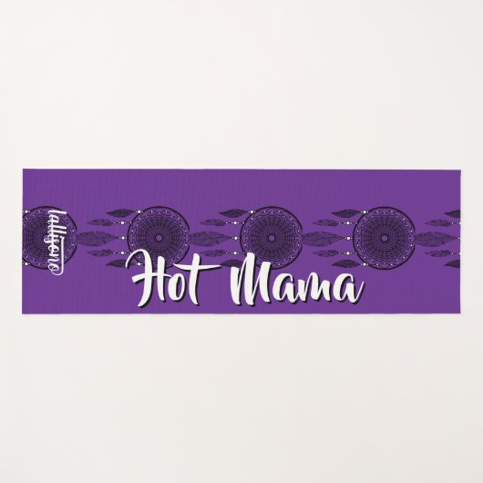 Magical purple background name Personalized  Yogamatte (Vorderseite (Horizontal))