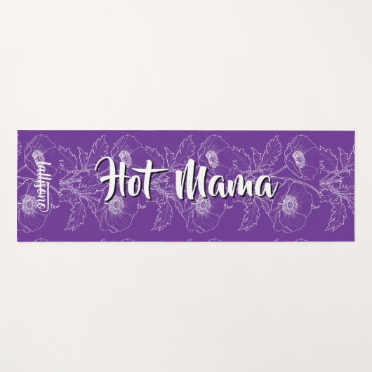 Magical purple background name Personalized  Yogamatte (Vorderseite (Horizontal))