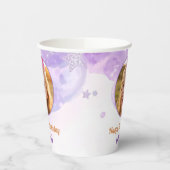 Magical Purple Photo Birthday Party  Pappbecher (Links)