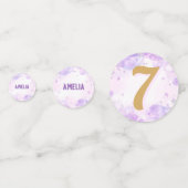 Magical Purple Photo Happy Birthday Party  Konfetti (Vorderseiten)