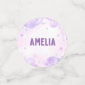 Magical Purple Photo Happy Birthday Party  Konfetti (Klein Vorderseite)