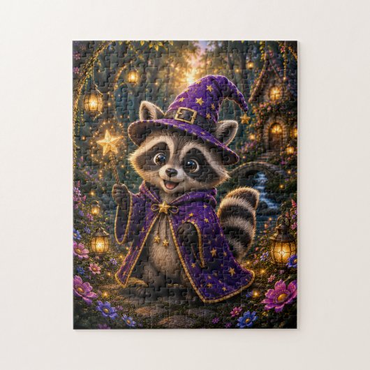 Magical Raccoon Wizard Jigsaw Puzzle (Vertikal)