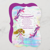 Magical Rainbow Baby Mermaids Glückwunsch Card Einladung (Vorne/Hinten)