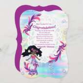 Magical Rainbow Baby Mermaids Glückwunsch Card Einladung (Vorne/Hinten)