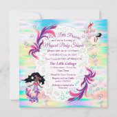 Magical Rainbow Baby Mermaids Mitteilungskarte (Rückseite)