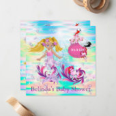 Magical Rainbow Baby Mermaids Mitteilungskarte (Vorderseite/Rückseite Beispiel)