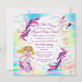 Magical Rainbow Baby Mermaids Mitteilungskarte (Rückseite)