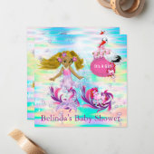 Magical Rainbow Baby Mermaids Mitteilungskarte (Vorderseite/Rückseite Beispiel)