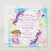 Magical Rainbow Baby Mermaids Mitteilungskarte (Rückseite)